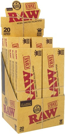 RAW CONES (20CT) KING SIZE Smoker Accessories Wholesale Distributor in Montreal Quebec