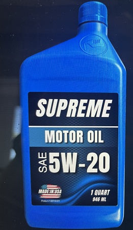 MOTOR OIL -SUPREME 5W20 Convenience and Grocery Store Supplies Wholesale Distributor in Montreal Quebec