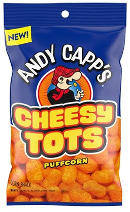 ANDY CAPPS CHEESY TOTS PUFFCORN Convenience and Grocery Store Supplies Wholesale Distributor in Montreal Quebec