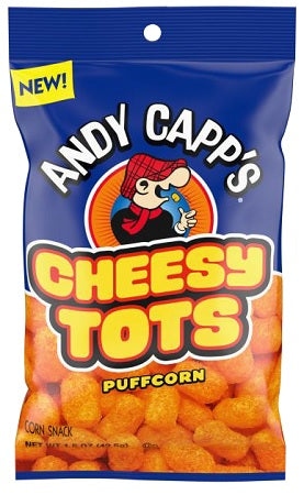 ANDY CAPPS CHEESY TOTS PUFFCORN Convenience and Grocery Store Supplies Wholesale Distributor in Montreal Quebec