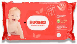 Huggies Ultra Comfort wipes box, 56-count package