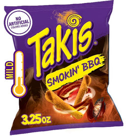 Takis Smokin' BBQ 3.25 oz bag, single-serve snack package