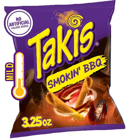 Takis Smokin' BBQ 3.25 oz bag, single-serve snack package
