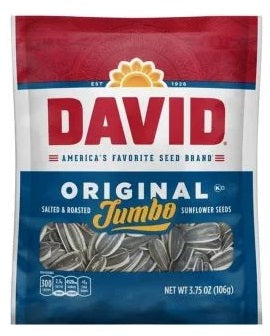 David Jumbo Original sunflower seeds, 3.75 oz package