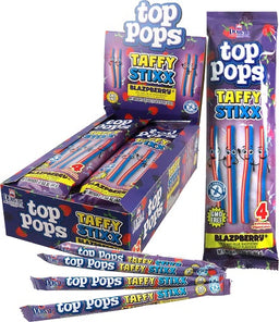 TOP POPS TAFFY STIXX BLAZPBERRY Candy Convenience and Grocery Wholesale Distributor in Montreal Quebec