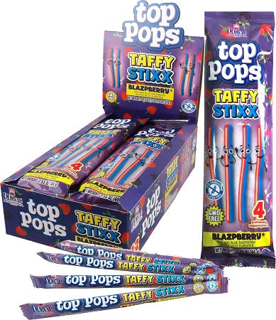 TOP POPS TAFFY STIXX BLAZPBERRY Candy Convenience and Grocery Wholesale Distributor in Montreal Quebec