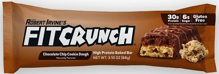 FIT CRUNCH Chocolate Chip Cookie Dough nutrition bar, 3.10 oz single bar