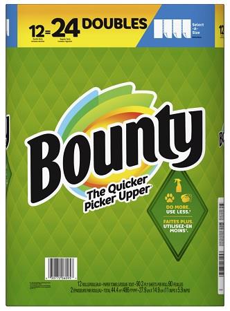 BOUNTY PAPER TOWELS DOUBLE ROLL 82SHTS Wholesale Distributor in Montreal Quebec