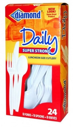 PLASTIC CUTLERY ASST. DIAMOND(BOX Cleaning Supplies Wholesale Distributor in Montreal Quebec