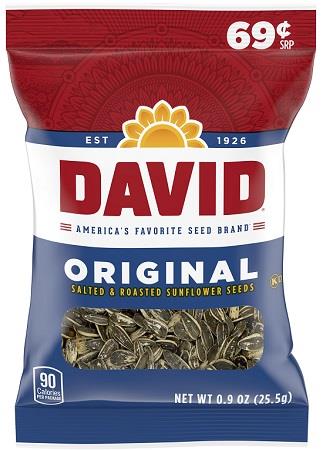 DAVID  SEEDS .69 ORIGINAL Convenience and Grocery Snacks Wholesale Distributor in Montreal Quebec