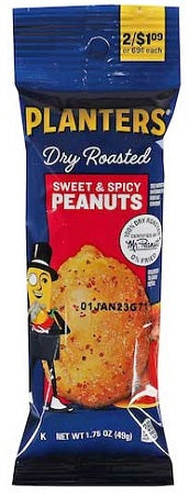 Planters Sweet & Spicy Peanuts 1.75 oz package, front label visible