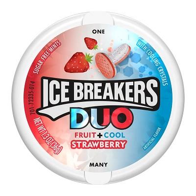 ICE BREAKER*TIN*DUO STRAWBERRY Mints Convenience and Grocery Wholesale Distributor in Montreal Quebec