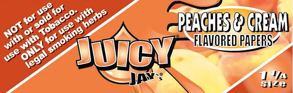 JUICY JAYS 1 1/4 PEACHES & CREAM Smoker Accessories Wholesale Distributor in Montreal Quebec