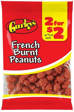 GURLEY'S 2/$2 FRENCH BURNT PEANUTS 50 g (Box of 12 Units)