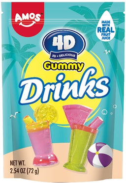 4D GUMMY DRINKS 12/3OZ PEG BAG Candy Convenience and Grocery Wholesale Distributor in Montreal Quebec