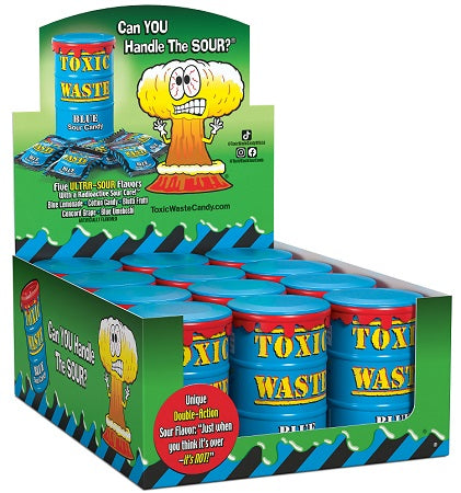 TOXIC WASTE SOUR CANDY BLUE DRUM Novelty Candy Convenience and Grocery Wholesale Distributor in Montreal Quebec