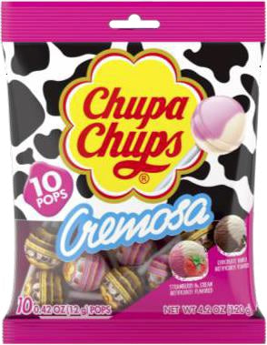 CHUPA CHUPS CREMOSA 10CT PEG 4.2OZ Candy Convenience and Grocery Wholesale Distributor in Montreal Quebec