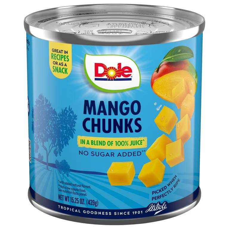 DOLE MANGO CHUNKS (JUICE) Convenience and Grocery Store Supplies Wholesale Distributor in Montreal Quebec