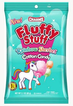 CHARMS FLUFFY STUFF RAINBOW PEG 2.1OZ Candy Convenience and Grocery Wholesale Distributor in Montreal Quebec