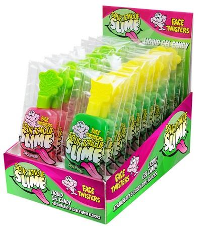 FACE TWISTERS SOUR TONGUE STRAW/APPLE Candy Convenience and Grocery Wholesale Distributor in Montreal Quebec