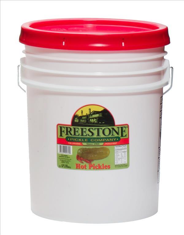 FREE.ST. 5 GAL HOT 50/60CT Pickles Wholesale Distributor prices in Montreal Quebec