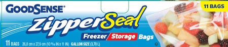 GOODSENSE GAL ZIPPER FRZ/STOR Household Products Wholesale Distributor in Montreal Quebec
