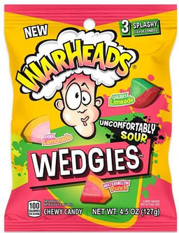 WARHEADS WEDGIES 4.5OZ PEG BAG Candy Convenience and Grocery Wholesale Distributor in Montreal Quebec