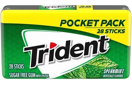 TRIDENT (28 STICK) SPEARMINT Chewing Gum Convenience and Grocery Wholesale Distributor in Montreal Quebec