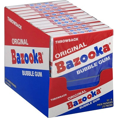BAZOOKA GUM THROWBACK 6PC. Convenience and Grocery Store Supplies Wholesale Distributor in Montreal Quebec