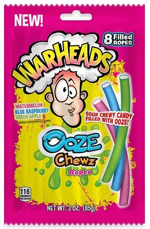 WARHEADS OOZE CHEWZ ROPES 3OZ PEG Candy Convenience and Grocery Wholesale Distributor in Montreal Quebec