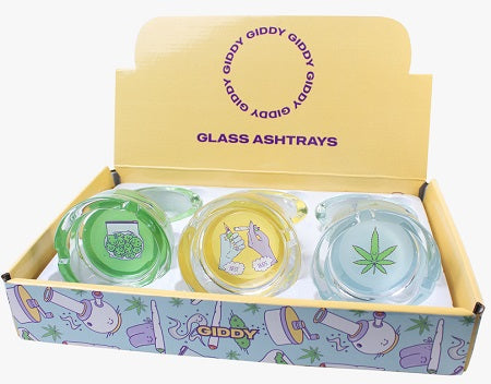 GIDDY GLASS ASHTRAY BEST BUDS Smoker Accessories Wholesale Distributor in Montreal Quebec