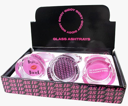 GIDDY GLASS ASHTRAY WEDNESDAYS Smoker Accessories Wholesale Distributor in Montreal Quebec