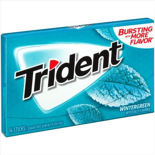 TRIDENT PTY WINTERGREEN Chewing Gum Convenience and Grocery Wholesale Distributor in Montreal Quebec