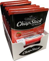 ChapStick Strawberry 0.15 oz lip balm in blister pack packaging