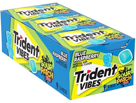 TRIDENT VIBES PACK SOUR PATCH BLUE Chewing Gum Convenience and Grocery Wholesale Distributor in Montreal Quebec