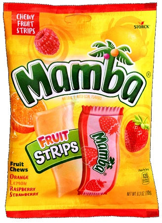 MAMBA FRUIT STRIPS PEG BAG 6.3OZ Candy Convenience and Grocery Wholesale Distributor in Montreal Quebec
