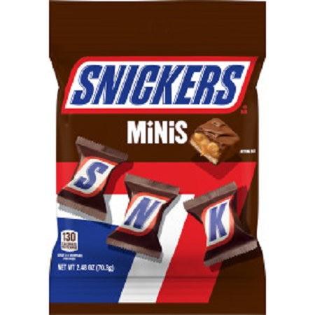 SNICKERS MINI PEG BAG (2.48OZ) Chocolate Convenience and Grocery Wholesale Distributor in Montreal Quebec