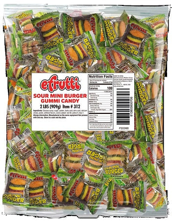 E.FRUTTI *BULK GUMMI SOUR BURGER Candy Convenience and Grocery Wholesale Distributor in Montreal Quebec