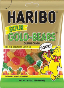 HARIBO 4.5OZ SOUR GOLD BEARS Candy Convenience and Grocery Wholesale Distributor in Montreal Quebec