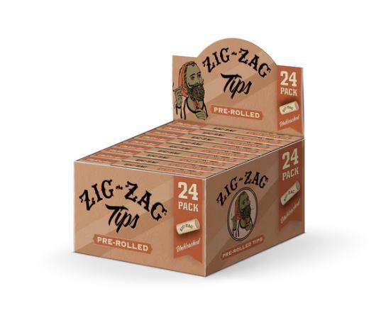 ZIG ZAG UNBLEACHED TIPS PREROLLED (24CT) Smoker Accessories Wholesale Distributor in Montreal Quebec