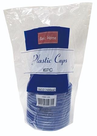 PLASTIC 16OZ CUPS BLUE (BASIC HOME) Cleaning Supplies Wholesale Distributor in Montreal Quebec