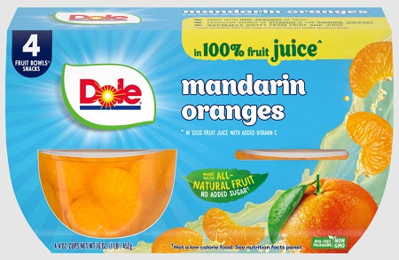 Dole mandarin orange juice 4 oz single-serve carton