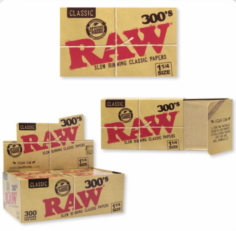 RAW  PAPER 1 1/4 (300CT) Smoker Accessories Wholesale Distributor in Montreal Quebec