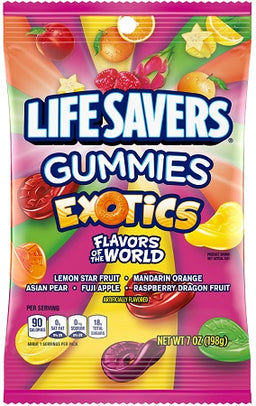 LIFESAVERS GUMMIES 7OZ EXOTICS Candy Convenience and Grocery Wholesale Distributor in Montreal Quebec
