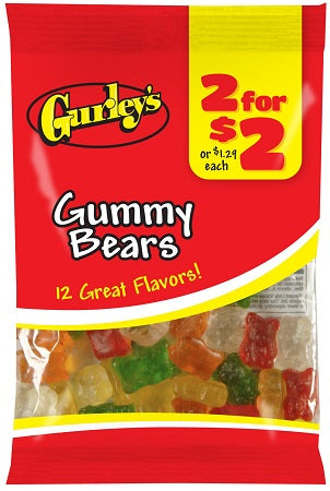 GURLEY'S 2/$2 GUMMY BEARS Candy Convenience and Grocery Wholesale Distributor in Montreal Quebec