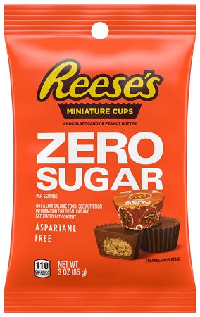 Reese's Mini Zero Sugar 3oz peg bag, pack of 12 units