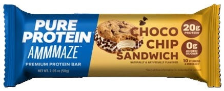 Pure Protein Ammmaze Chocolate Chip Cookie bar, 2.05 oz individual wrapper