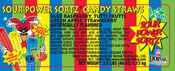 Sour Power Straws Tub Sortz 200-count tub with assorted sour candy straws