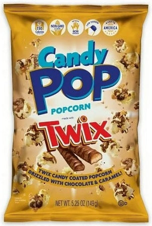 CANDY POP -TWIX POPCORN 5.25OZ 149 g (Box of 12 Units)