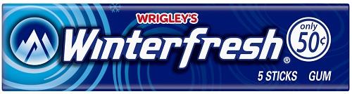 WRIGLEY .50 WINTERFRESH Chewing Gum Convenience and Grocery Wholesale Distributor in Montreal Quebec